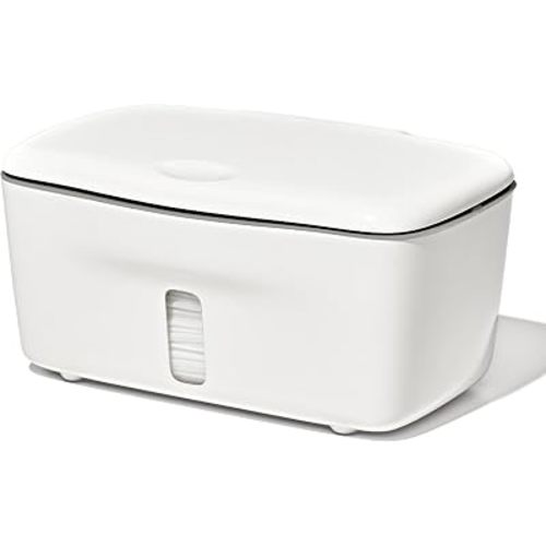OXO Tot Perfect Pull Baby Wipes Dispenser, Refillable Wipe Holder, Gray