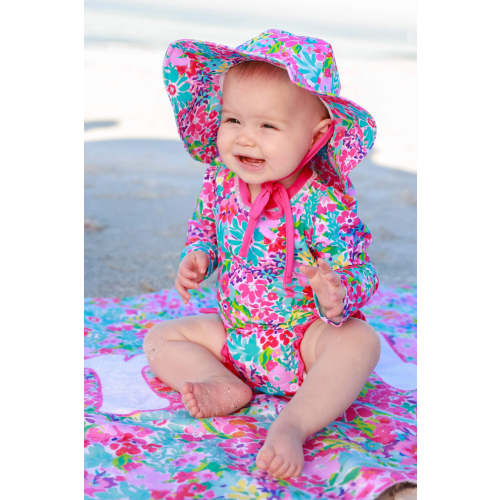 Printed Sun Hat in Petal Splash | Caden Lane