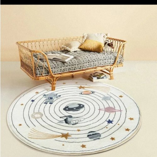 Miravique Round Cartoon Bedroom Rug