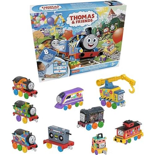 Thomas & Friends Toy Trains Gift Set Thomas’ 7 Days of Surprises, 10-Piece Diecast Vehicles with Cargo for Kids Ages 3+ Years (Amazon Exclusive)
