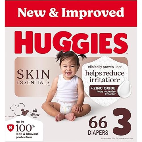 Huggies Size 3 Diapers, Skin Essentials Baby Diapers
