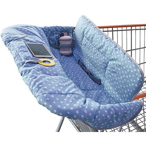 Suessie Shopping Cart Cover and High Chair Cover, Blue Dots