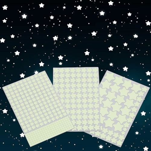 Glow in The Dark Stars Wall Stickers,Ceiling Star,Glowing Stars for Ceiling and Wall Decals,Perfect for Kids Bedroom,Wall,Room Decor,Party Birthday Gift(452Pcs, Blue)