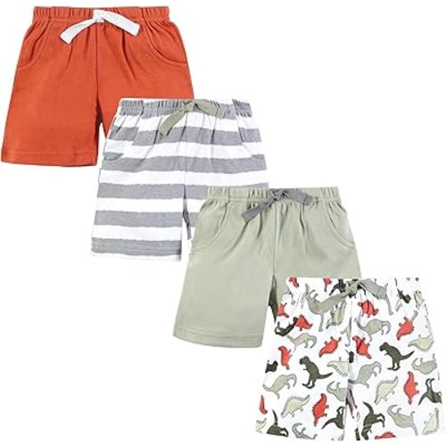 Hudson Baby Unisex Baby Shorts Bottoms 4-Pack