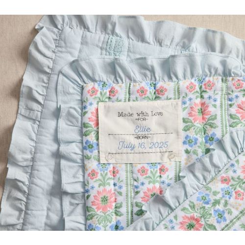 Hill House Home Floral Baby Quilt | Pottery Barn Kids