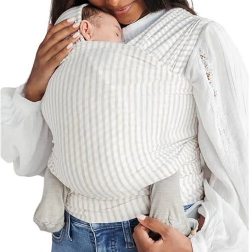 Solly Baby Wrap, Buttery-Soft Baby Carrier Newborn to Toddler 8-25 Lbs., Lightweight & Hands-Free Wrap, Breathable Summer Carrier, Baby Wearing & Postpartum Essential, New Mom Gift, Driftwood Stripe