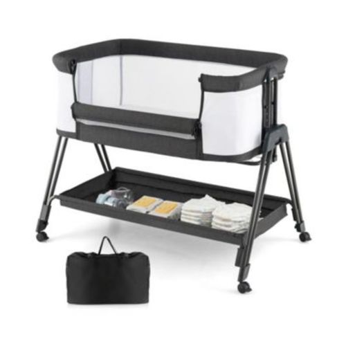 Portable Bedside Bassinet with 7 Adjustable Heights