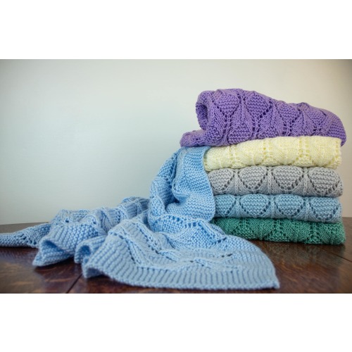 Hand Knit Baby Blanket - Baby Afghan