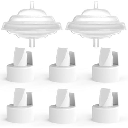 [6+2] Papablic Duckbill Valve Plus Compatible Spectra S1 S2 & Medela, White