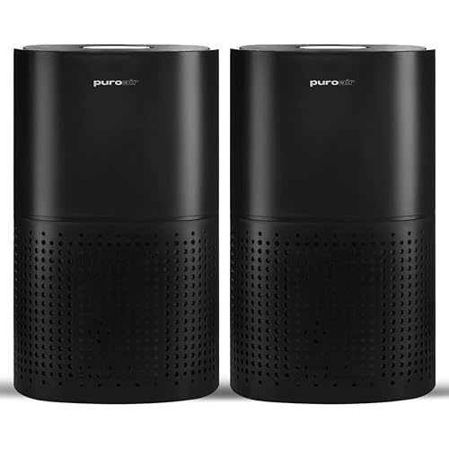 PuroAir 240 HEPA Air Purifiers for Home Large Rooms - Covers Up To 1,000 Sq Ft - Filters Up To 99.9% of Pollutants, Smoke, Pollen, Dust - Quiet HEPA Air Filter - Air Purifiers for Bedroom (2 Pack)