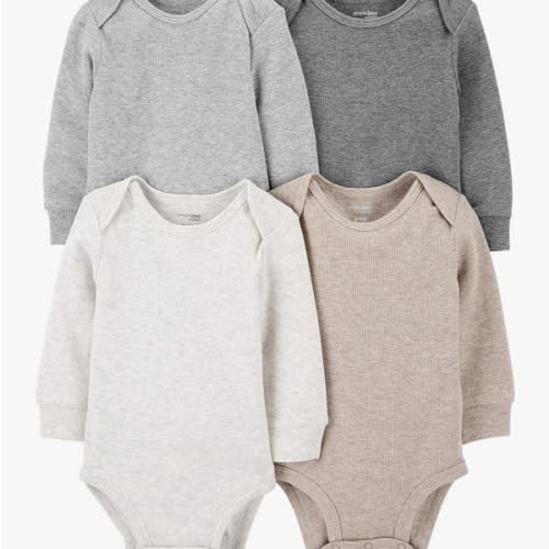 Simple Joys by Carter's Baby 4-Pack Long-Sleeve Thermal Bodysuit