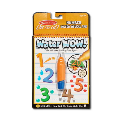 Melissa & Doug On the Go Water Wow! Reusable Water-Reveal Activity Pad - Numbers - FSC-Certified Materials