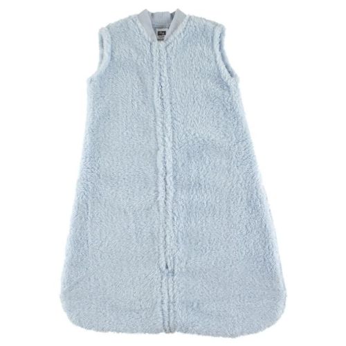 Hudson Baby Infant Boy Plush Sleeping Bag, Sack, Blanket, Powder Blue Faux Shearling, 0-6 Months