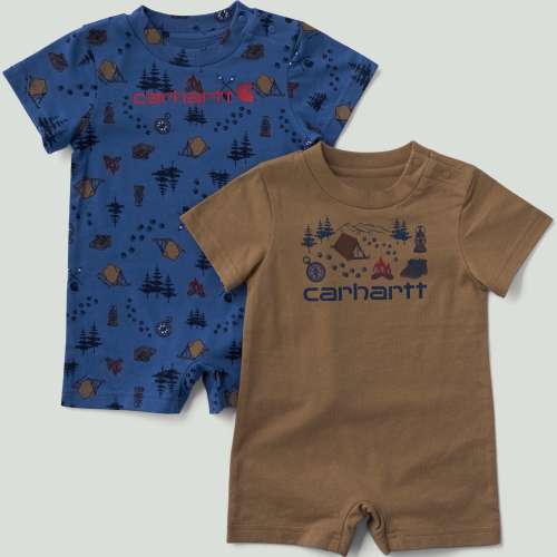 Boys' 2-Piece Short Sleeve Camping Romper Set (Baby)