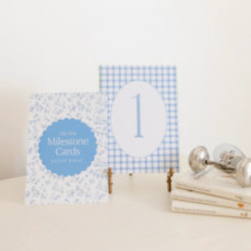 Petite Keep First Year Milestone Cards & Stand - Boy