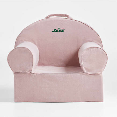 NFL New York Jets Large Lilac Mauve Organic Cotton Kids Lounge Nod Chair