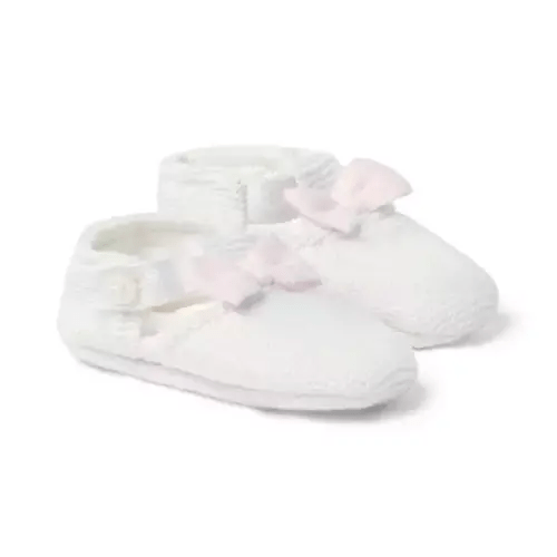 Baby White Baby Bow Sweater Bootie by Janie and Jack