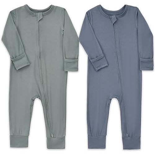 Aablexema Unisex Rayon of Bamboo Baby Footless Pajamas Romper