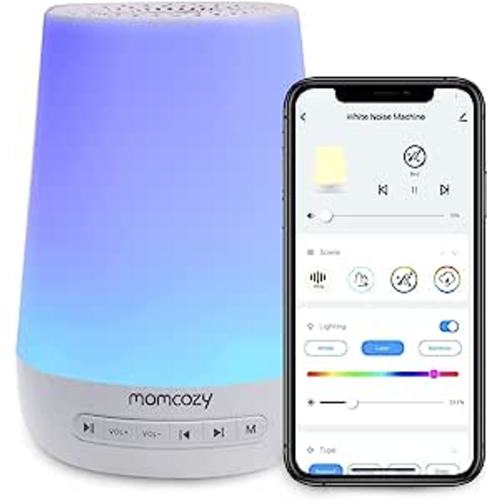 Amazon.com: Baby Sound Machine, Momcozy White Noise Machine for Baby Sleeping with Night Light, Toddler Sleep Trainer with 34 Soothing Sounds, Timer, App Remote Control, Personal Sleep Routine (Blue) : Everything Else