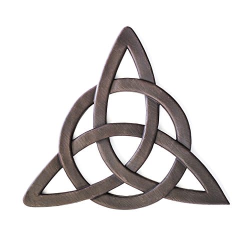 Super Z Outlet Resin Celtic Trinity Knot Wall Art for Home Decoration, Religious Communion Baptism Gifts, Churches