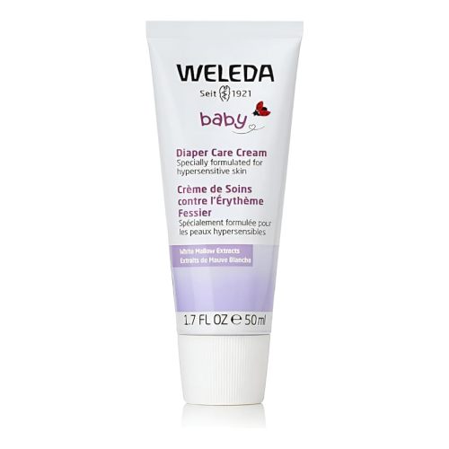 Weleda Baby White Mallow Diaper Care Cream, 1.7 Fluid Ounce, Fragrance Free Plant Rich Protection with White Mallow, Pansy, Sesame and Coconut Oils