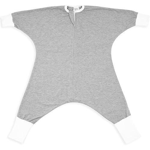 SleepingBaby Flying Squirrel Toddler Pajamas with Practical Zipper for Quick Diaper Changes and Travel Comfort - Heather Grey - 12-24 Months