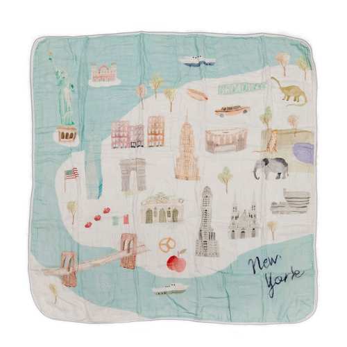 Loulou Lollipop Baby New York City Motif Muslin Quilt