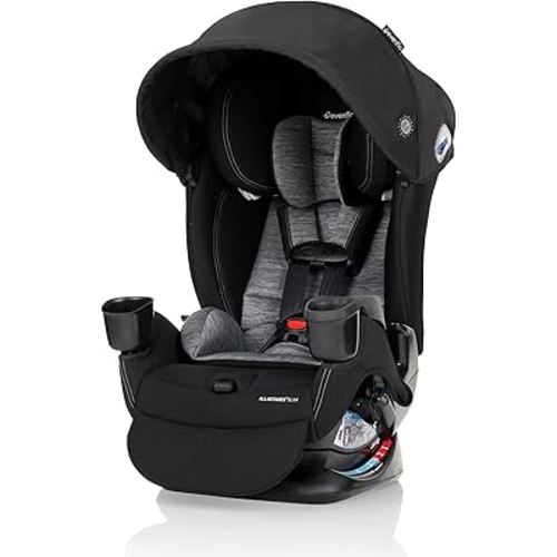 Evenflo All4Stages Slim Plus Canopy 4-in-1 Convertible Car Seat (Howell Black)