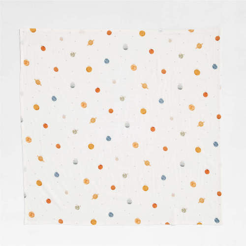 Outer Space Organic Cotton Gauze Baby Swaddle Blankets, Set of 2