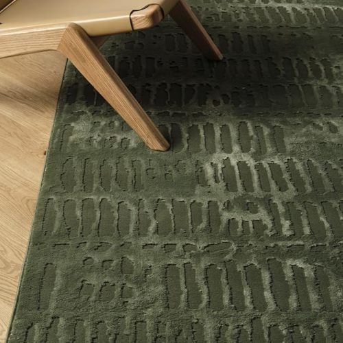 Shell 2'7"x9' Machine Washable Runner Rug for Hallway Entryway - 100% Recycled Oeko-TEX Certified, Medium Pile, Green