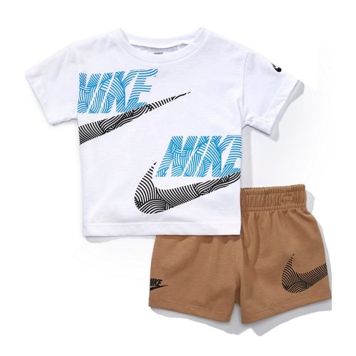 Nike Baby Boys Short-Sleeve Wraparound-Logo T-Shirt & Coordinating Shorts Set