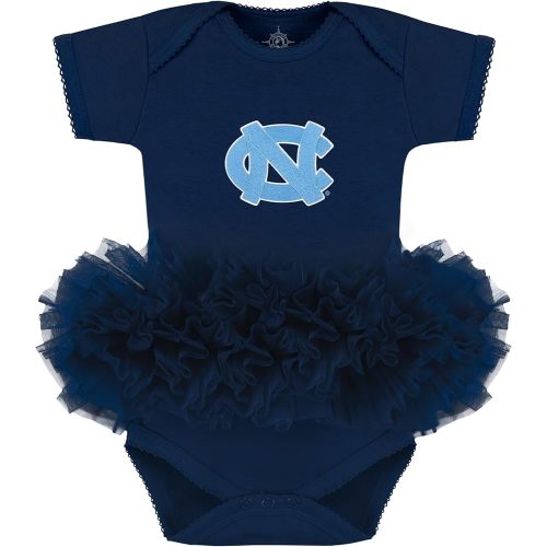 Creative Knitwear College Baby Tutu Bodysuit Dress - North Carolina Tar Heels Logo, Navy, 6-9 Months, for Girls
