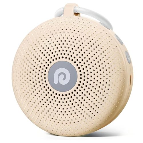 Dreamegg White Noise Machine - Portable Sound Machine for Baby Adult, Features Powerful Battery, 21 Soothing Sound, Noise Canceling for Office,Sound Therapy for Home,Travel, Registry Gift, Light Khaki