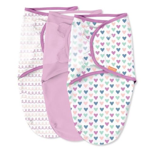 SwaddleMe by Ingenuity Original Swaddle Wrap - Hearts and Hoops - S/M - 0-3 Months - 3pk