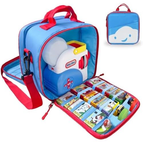 Carrying Case Compatible with Little Tikes Story Dream Machine Books Starter Set,Kids Toys Storage Case for Little Tikes for Storybook, Audio Play, Character,with Handle and Shoulder Strap