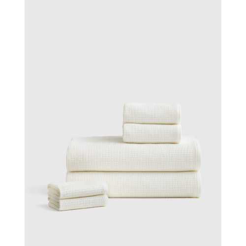 Turkish Waffle Terry Bath Sheet Bundle in Ivory