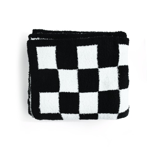 Axel Black Checks PLUSH BLANKET – Gigi and Max