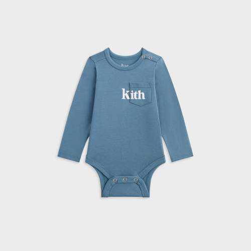 Kith Baby Long Sleeve Quinn Bodysuit - Border