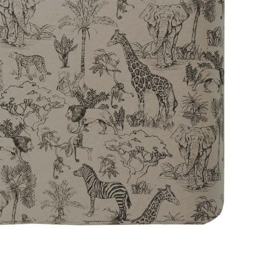 Jersey Crib Sheet - Vintage Safari