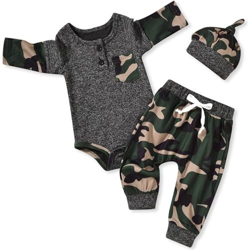 Aalizzwell Newborn Infant Baby Boys Fall Winter Outfit