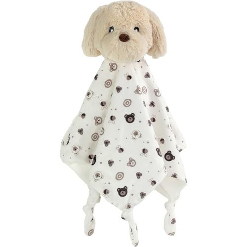 CREVENT Cozy Plush Baby Security Blanket, Loveys for Baby Girls and Boys, Birthday (Dog)