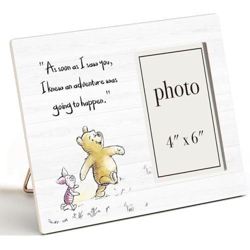 Classic Pooh Bear Nursery Picture Frame, Baby Gifts for Nursery, Baby Shower Gifts for New Parents Photo Frame for 4 x 6 Inch Photo