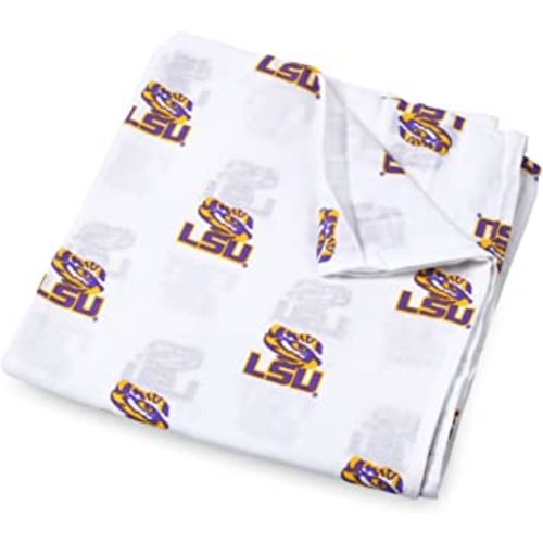 Three Little Anchors LSU Muslin Swaddle Blanket