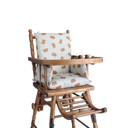 Oeko-Tex coated cotton baby high chair cushion / Hey bear!