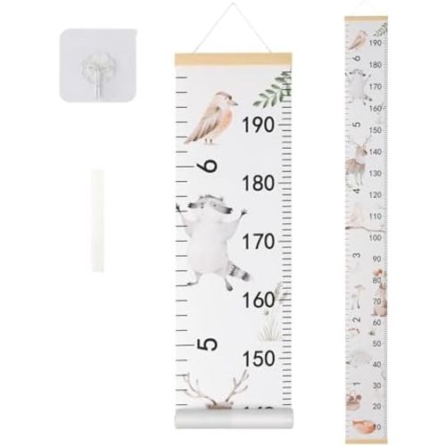 Canvas Baby Growth Chart for Wall, Kids Hanging Height Measurement