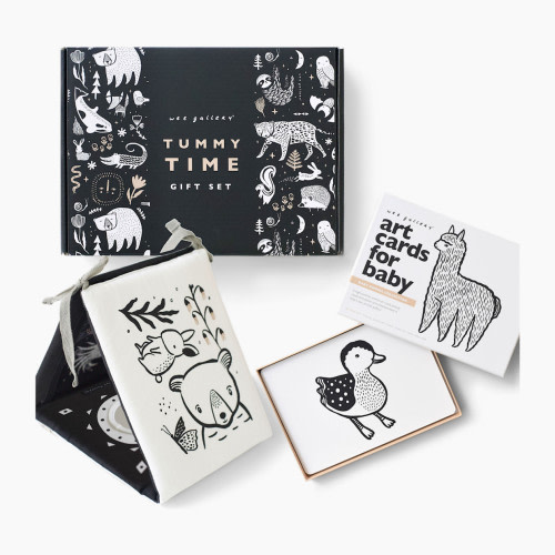 Wee Gallery Tummy Time Art Bundle with Gift Box - Baby Animals