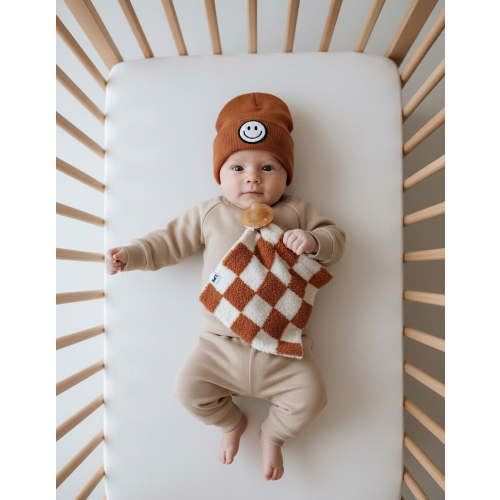 Checkered Plush Lovey | Copper