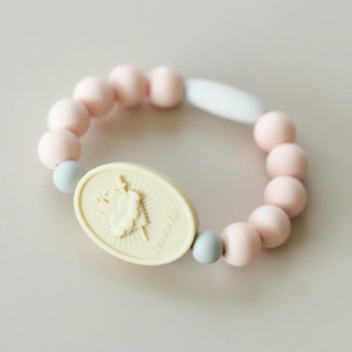 Immaculate Heart of Mary Saint Bracelet, Light Pink | Chews Life