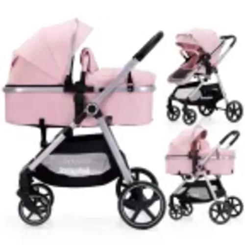 Lortsybab 2-in-1 Baby Stroller Folding Infant Newborn Pram Stroller with Reversible Seat - Costco WHOLESALE