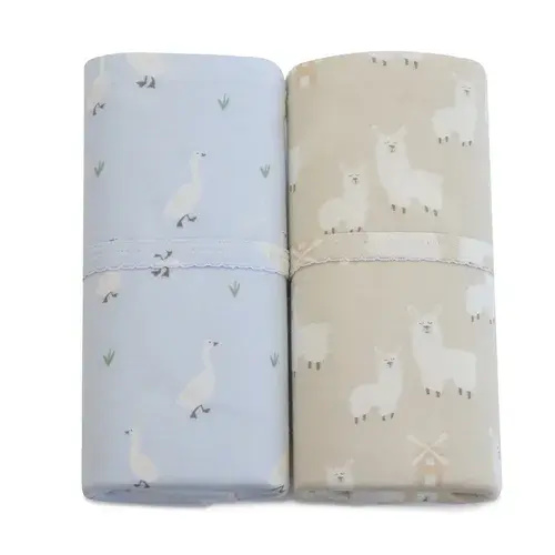 Bubba Blue 2 Pack Wraps Provincial Sky/Almond | Baby Bunting AU